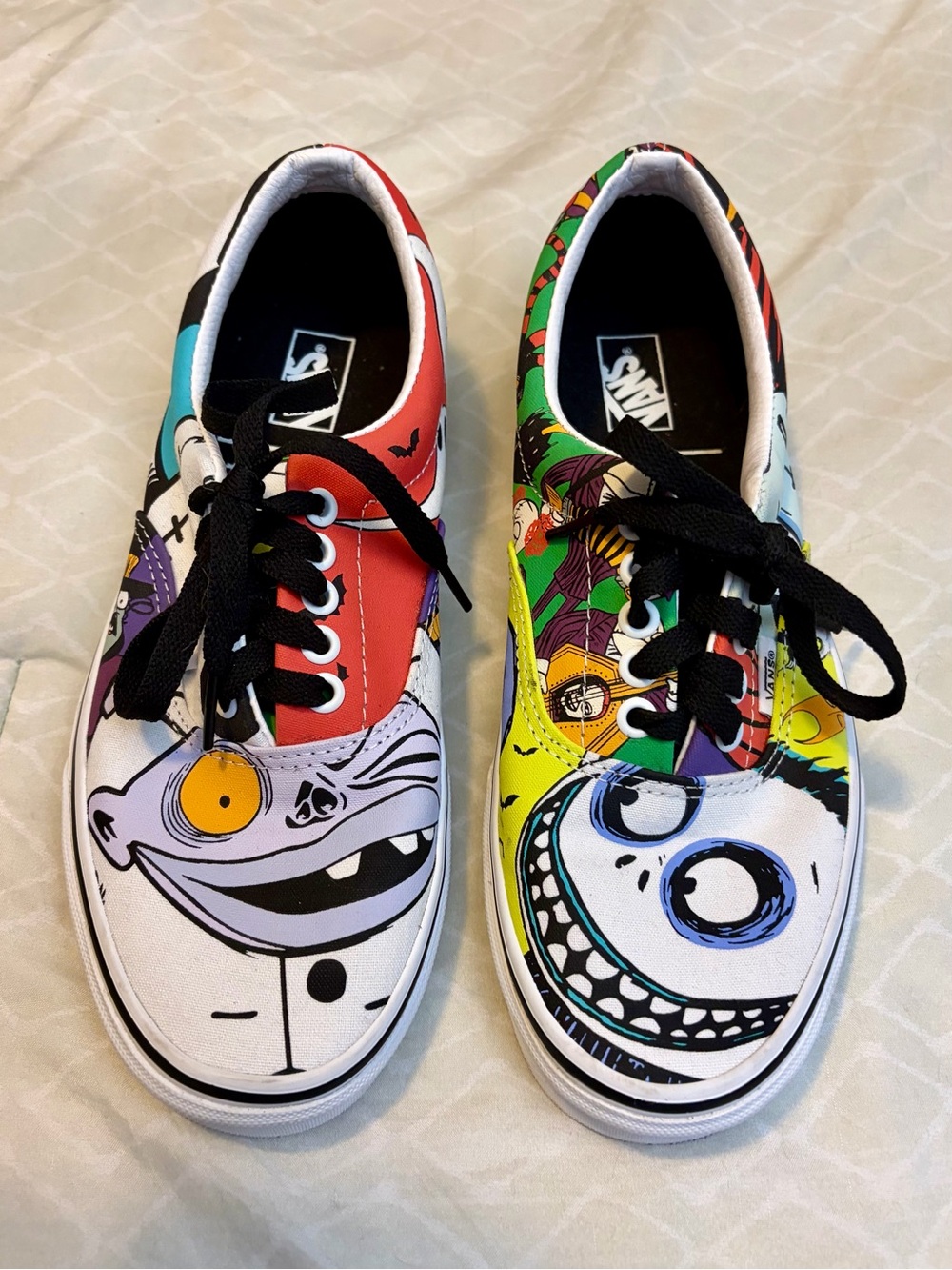 Vans X Disney Nightmare Before Christmas Halloweentown Sneakers W 9 M 7.5 NWOT.